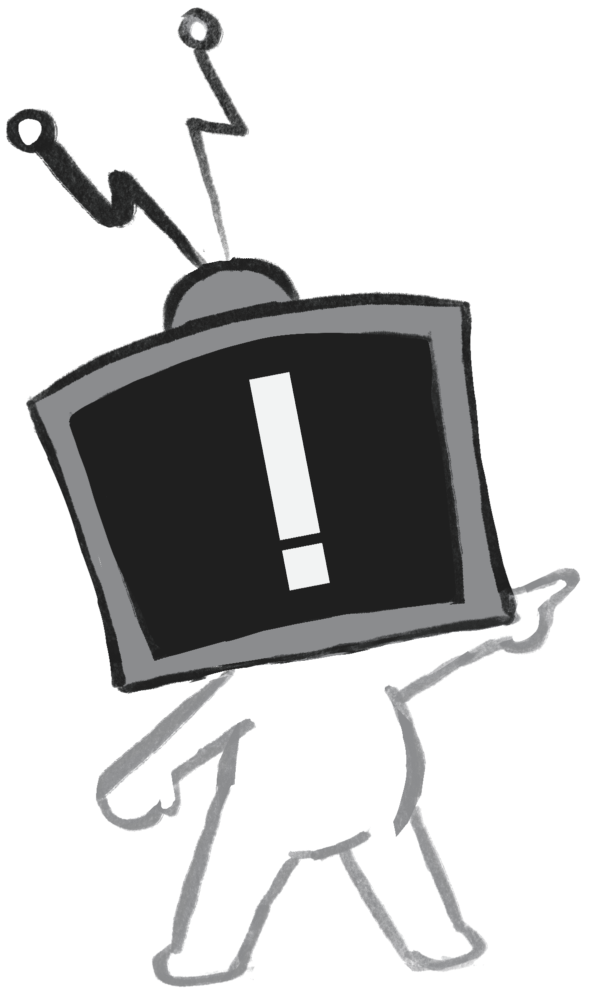 Computer Man Warning